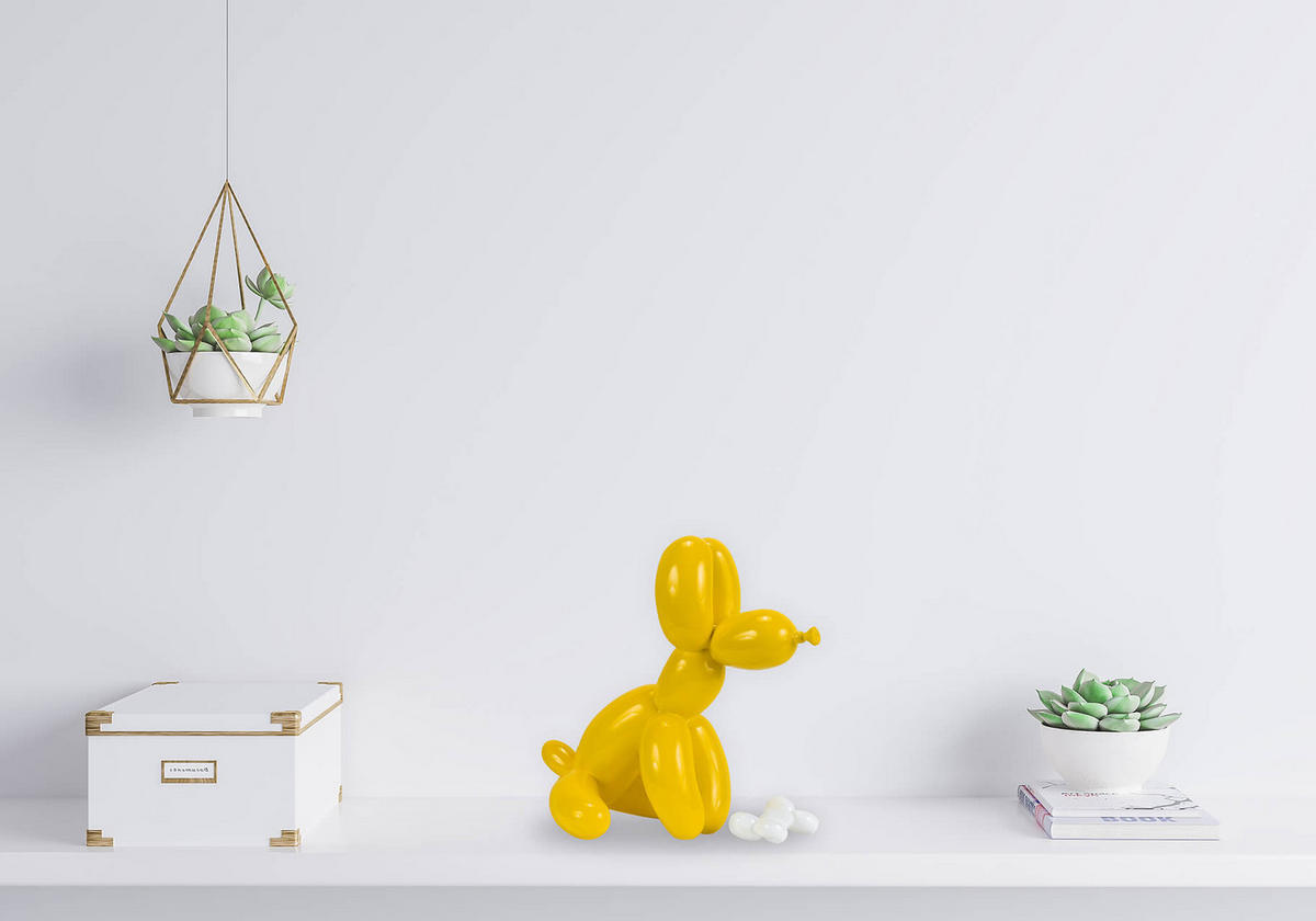 SKULPTUR Gelb 30/28 cm - Gelb, Stein (1.15/28/18cm) - KUNSTLOFT