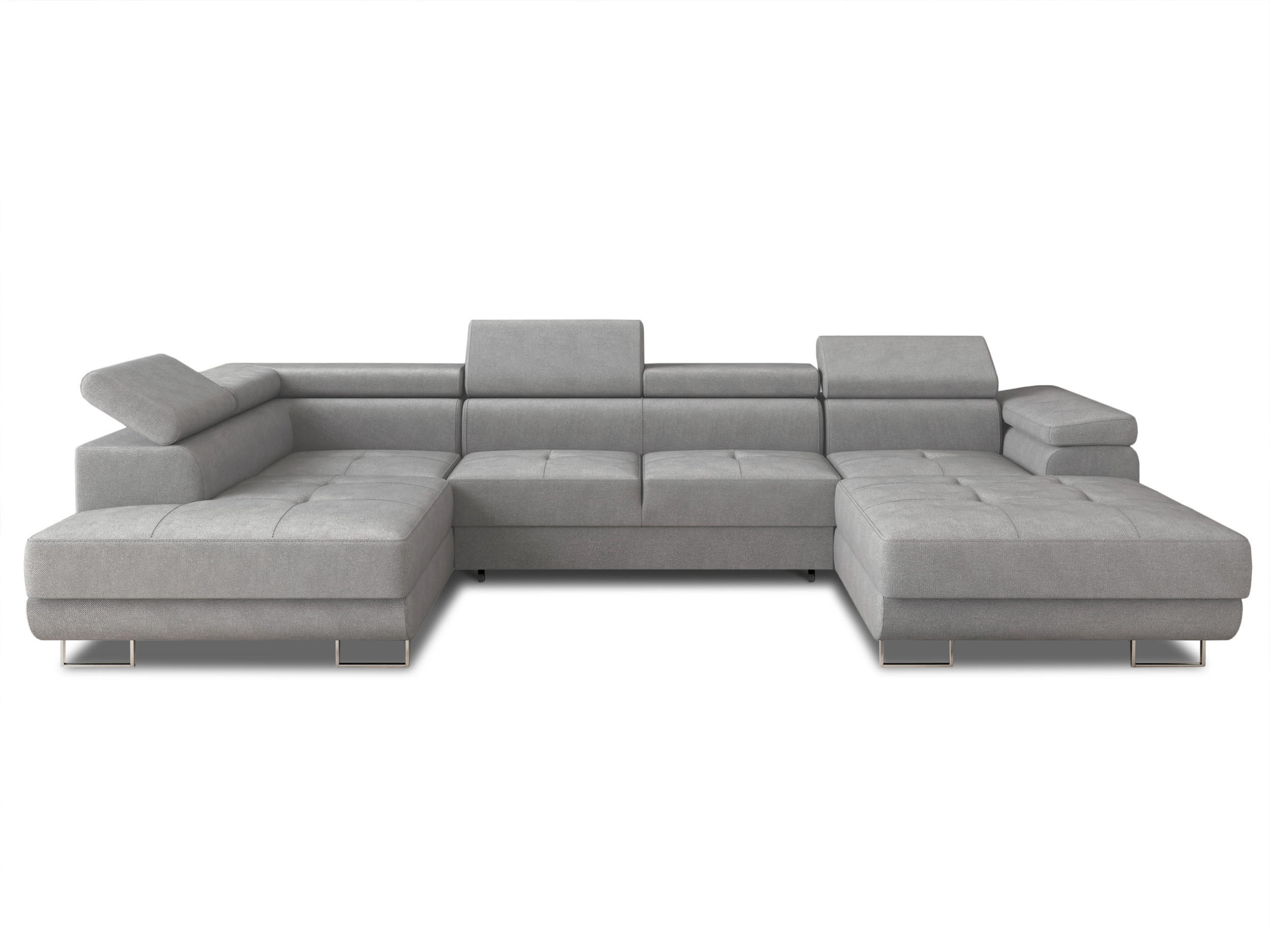 Sofnet Ecksofa Hellgrau 205x90x348 cm