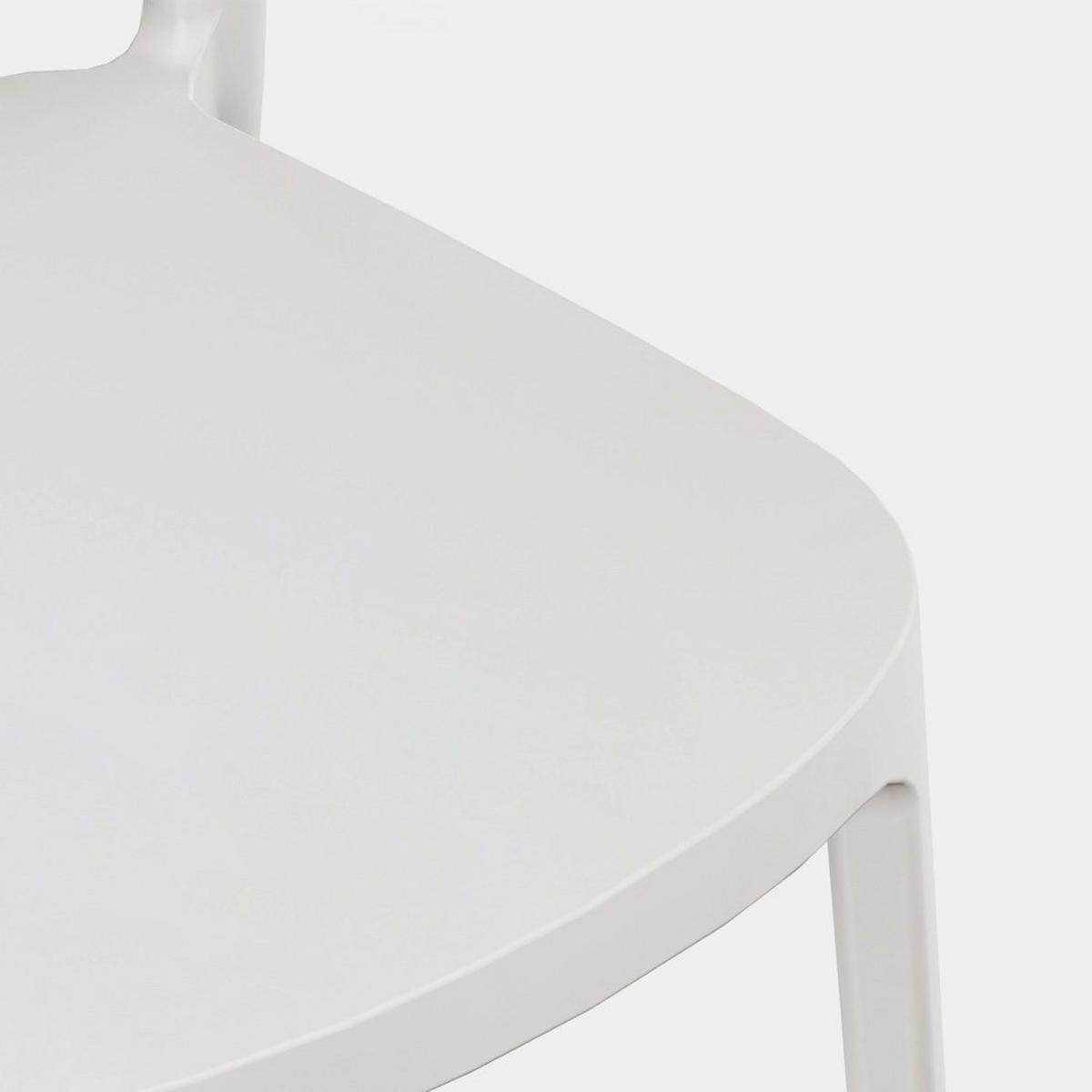 STUHL FÜR DRAUSSEN Kira Weiß 43 cm x 80 cm - Weiß, Kunststoff (43/80/53cm) - Klast Home