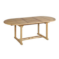 GARTENTISCH Malte ausziehbar oval Ausziehtisch - Braun, Holz (160/95/75cm) - DELUKE