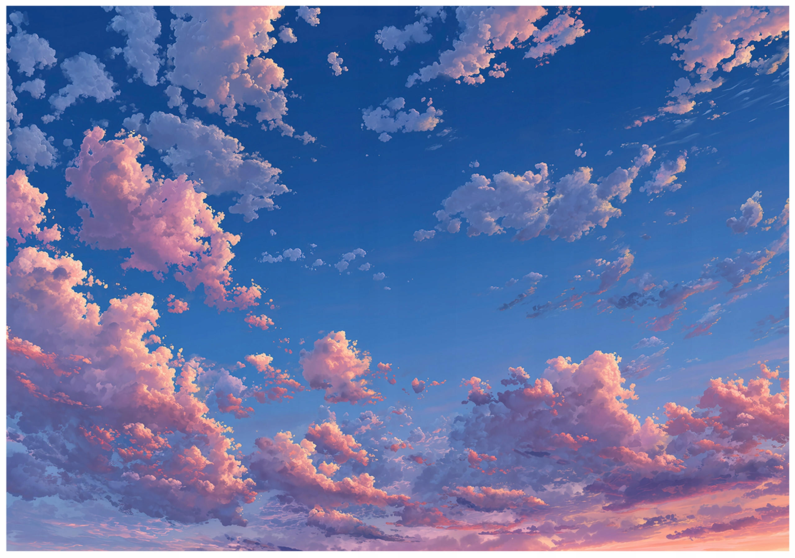 FOTOTAPETE Wolken Himmel Blau 300x210 cm - Multicolor, Papier (300/210cm) - Wallarena