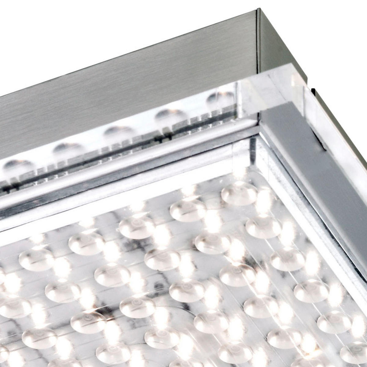 LED DECKENLEUCHTE Stahl Silber Acrylglas - Silberfarben, Metall (31/17.5/5cm)