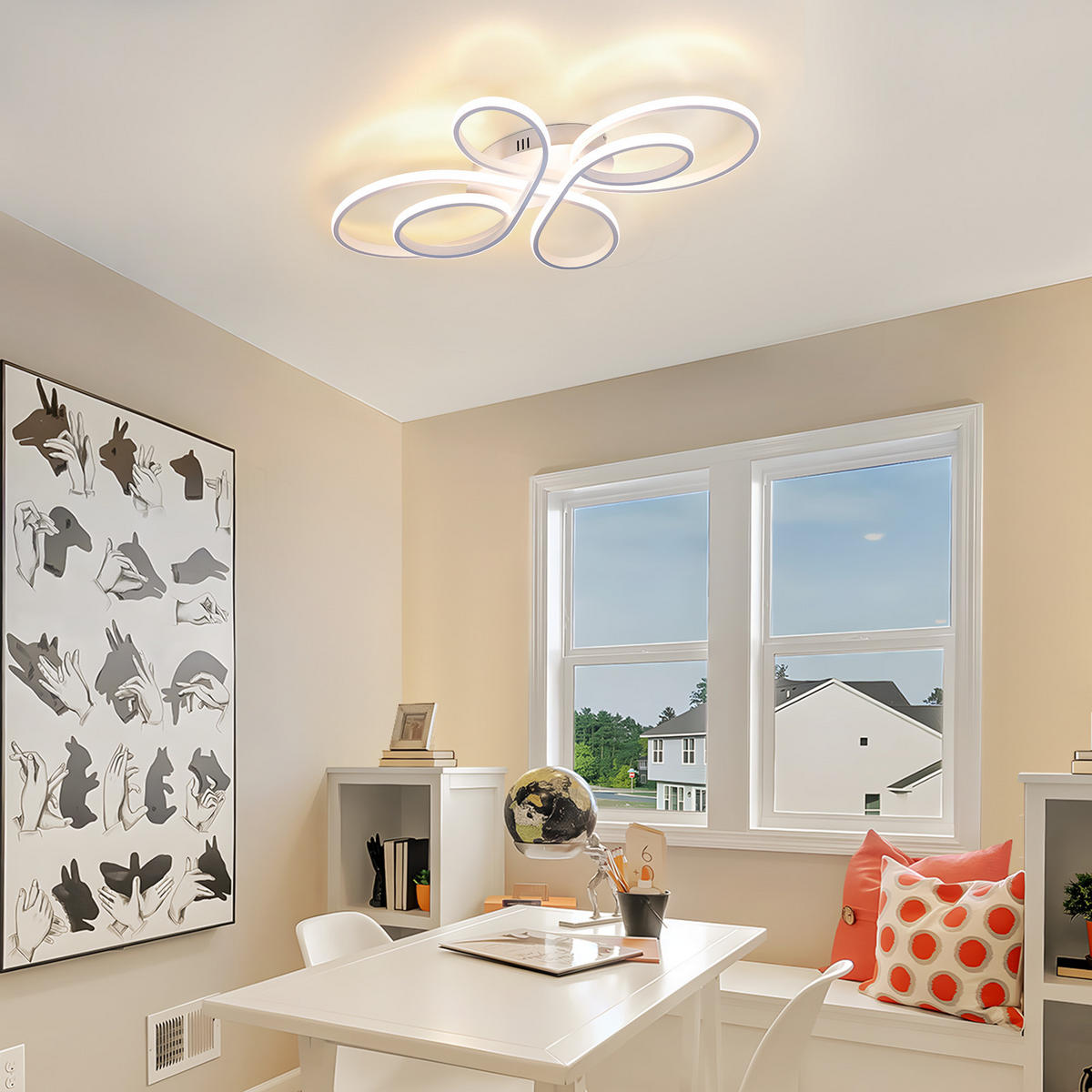 LED-DECKENLEUCHTE Lenzk 26.5/3.5/40 cm - Weiß, Metall (40/26.5/3.5cm) - ZMH