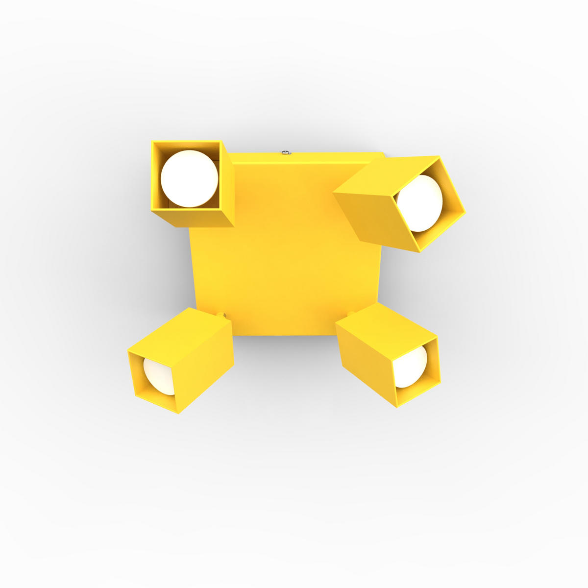 DECKENLEUCHTE - Gelb, Metall (25/25/18cm) - Lumicom