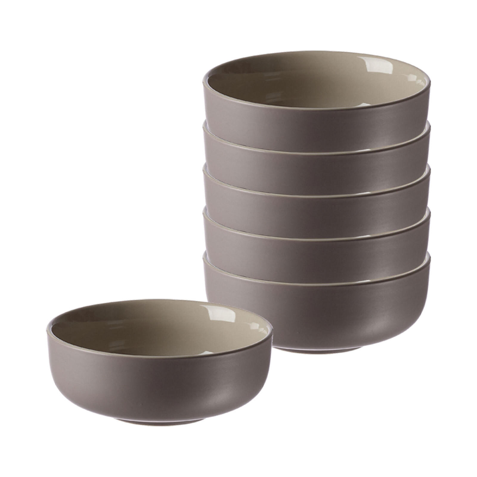 MÜSLISCHALEN Jasper Taupe ø 14.0 cm 6er Set - Taupe, Keramik (14cm) - Ritzenhoff Breker