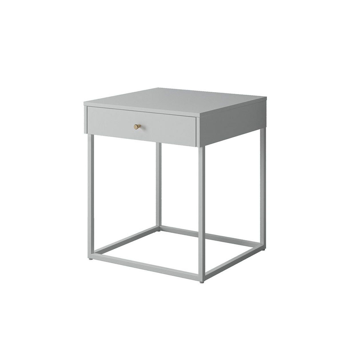NACHTTISCH 2er-Set Pops Weiß 41/43/50 cm - Weiß, Metall (41/50/43cm) - ebuy24