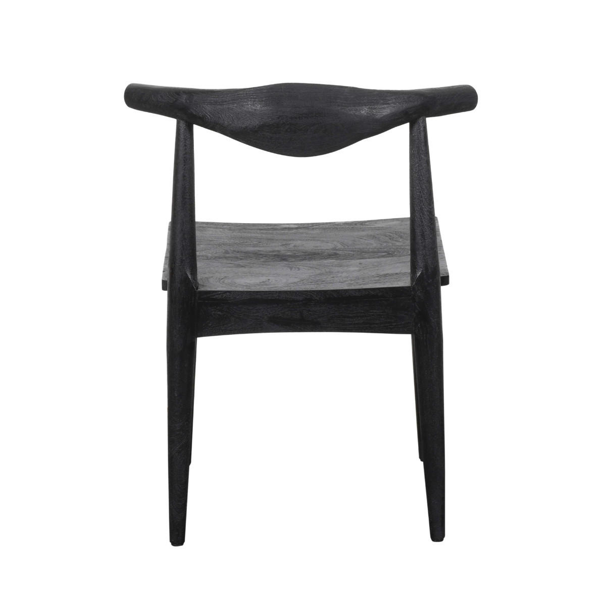 ESSZIMMERSTÜHLE MASSIVHOLZ AKAZIE SCHWARZ 2er set 56/77/56 cm - Schwarz, Holz (56/45/66cm) - Signature