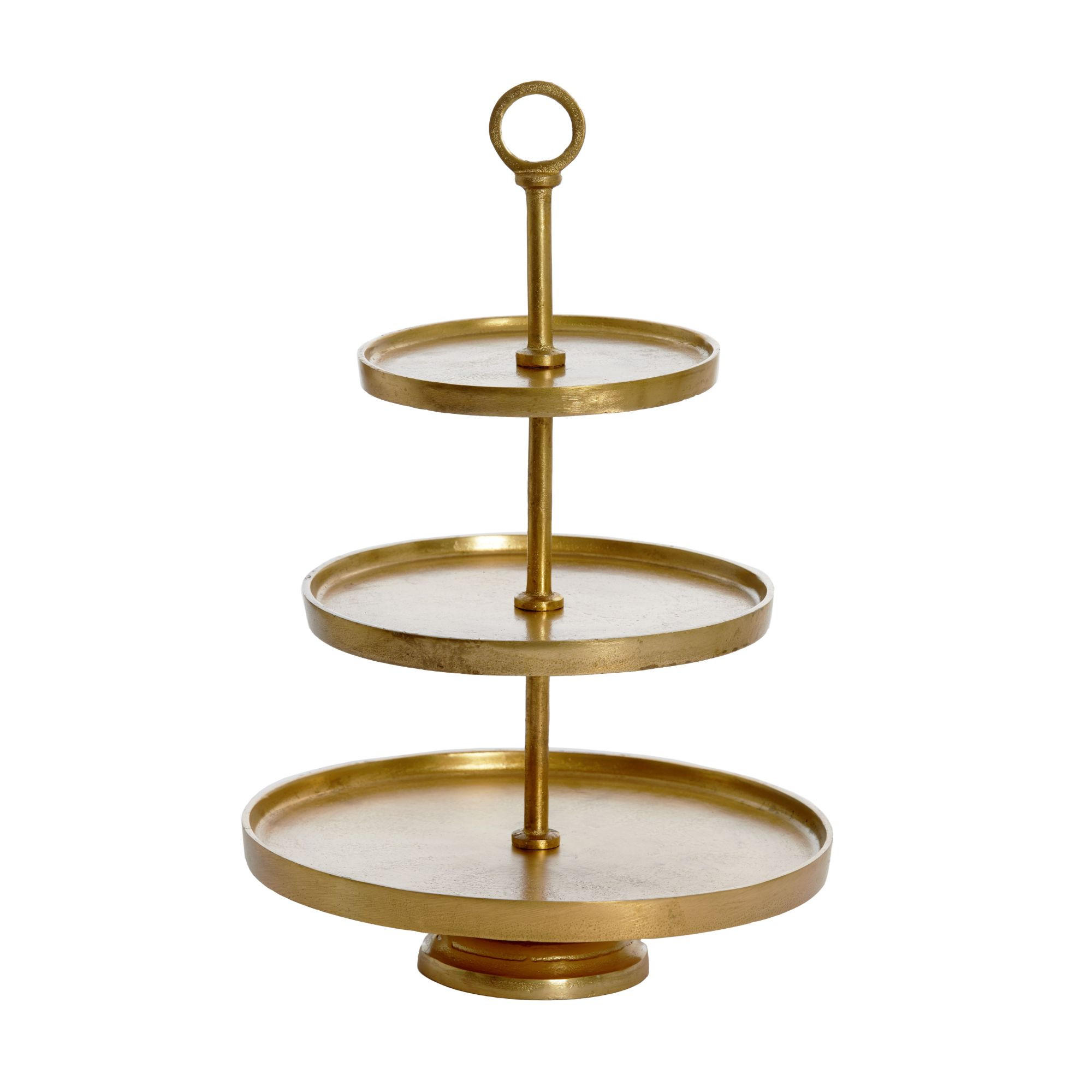 ETAGERE Marozu Gold 32/32/48 cm - Goldfarben, Metall (32/48cm) - Light & Living