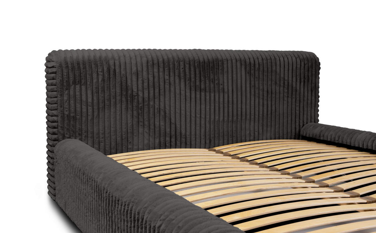 POLSTERBETT aus Strickmaterial Kostar 140x200 cm, Dunkelgrau - Dunkelgrau, Textil (140/200cm) - Fedve