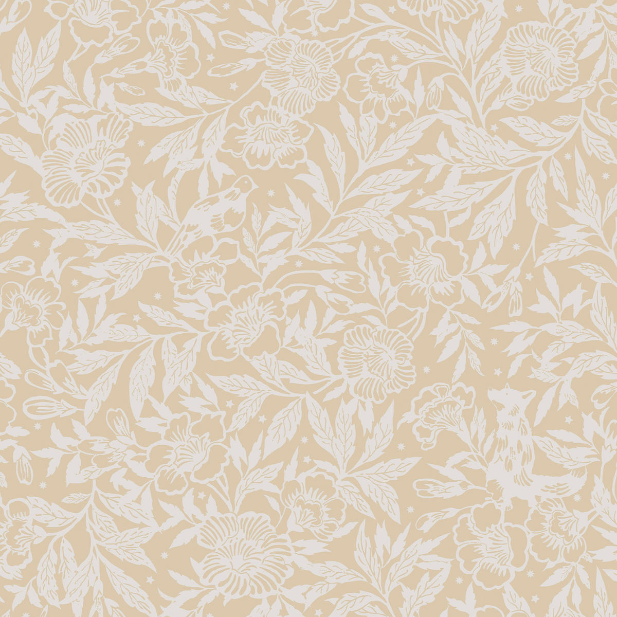 VLIESTAPETE Fuchs & Feder 1005x52cm - Beige, Papier/Kunststoff (52/1000cm) - Joules