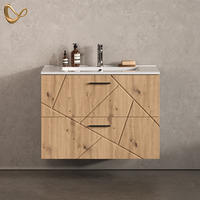 KOMPLET KOPALNIŠKEGA POHIŠTVA Ronco, Antracit/Obrtniški hrast, 2-delni - antracit/hrast artisan, leseni material (80/57/44.6cm) - Livinity®