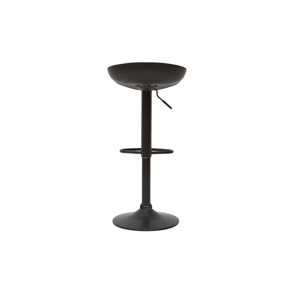 BARHOCKER Schwarz Metallbeine 2er-Set PEBBLE - Schwarz, Kunststoff (43.5/89.5/43.5cm) - Miliboo