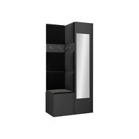 GARDEROBEN-SET Orion XXV - Anthrazit/Graphitfarben, Holzwerkstoff/Kunststoff (82/186/46cm) - MIRJAN24