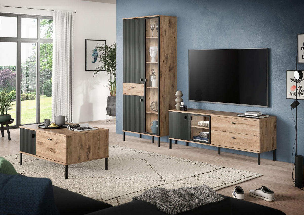 COUCHTISCH Chess schwarz 100/60/48 cm - Braun, Holzwerkstoff (60/100/48cm) - Xonox