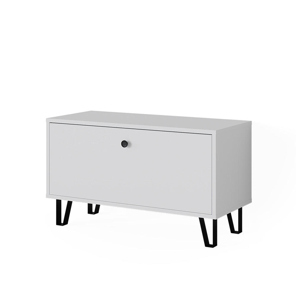 SITZBANK Siri Weiß 80 x 46 cm - Weiß, Holzwerkstoff (80/46/35.1cm) - Vicco
