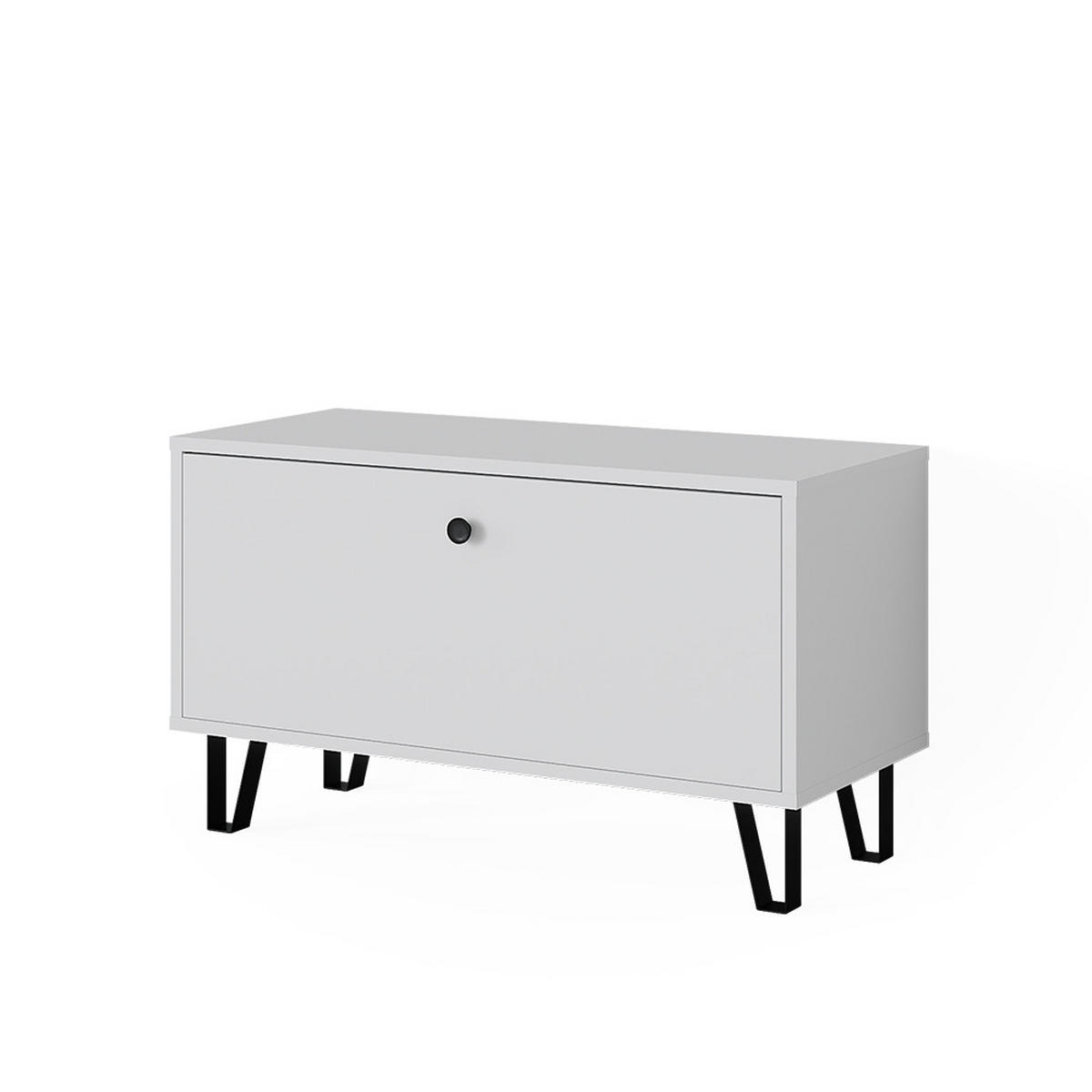 SITZBANK Siri Weiß 80 x 46 cm - Weiß, Holzwerkstoff (80/46/35.1cm) - Vicco