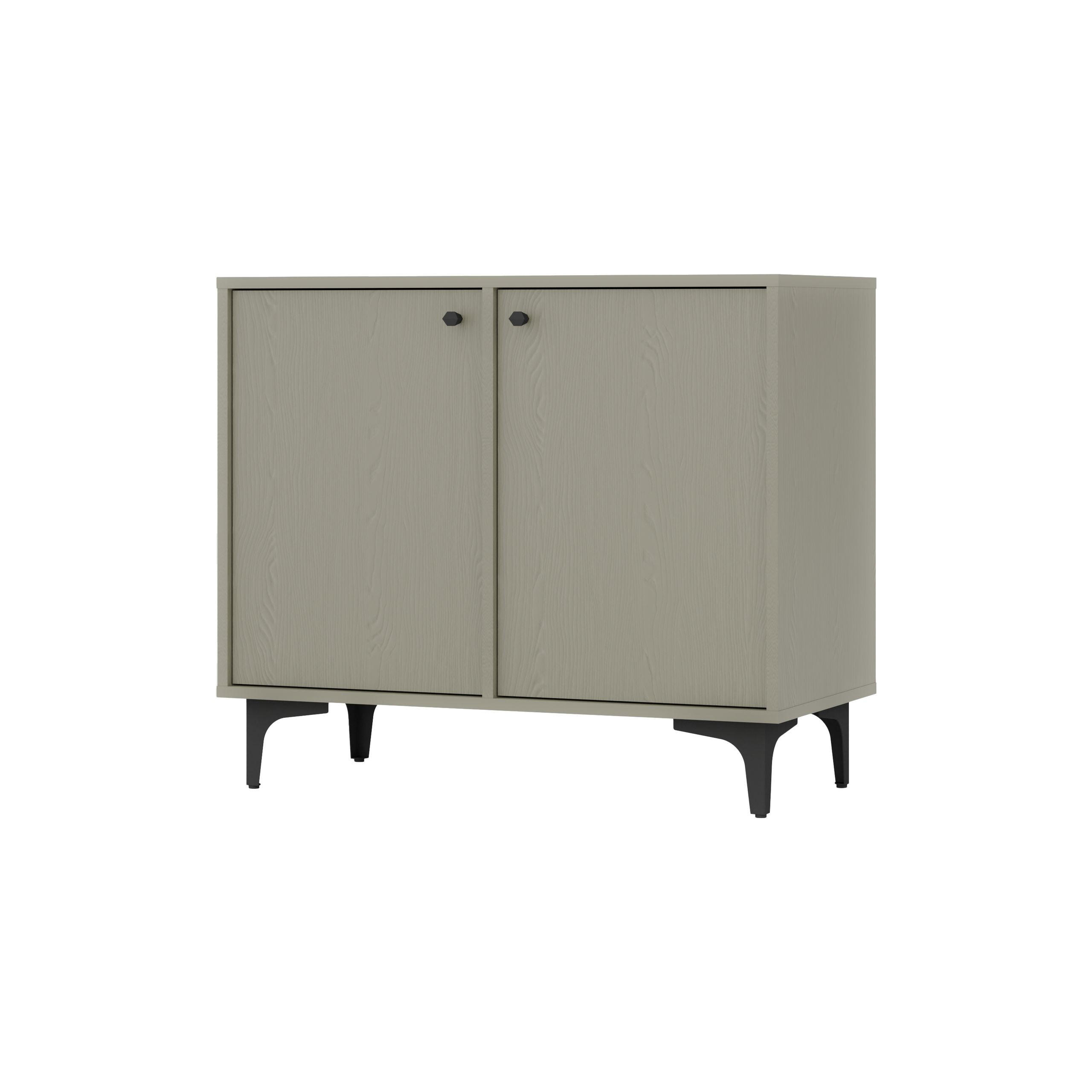 KOMMODE TORINO 84/72/41 cm mit 2 Türen Hellgrün - Hellgrün, Holzwerkstoff (84/72/41cm) - MASSENO