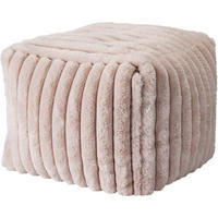 HOCKER aus Kunstfell 38/38/28 cm - Beige, Textil (38/28/38cm) - Home Styling Collection