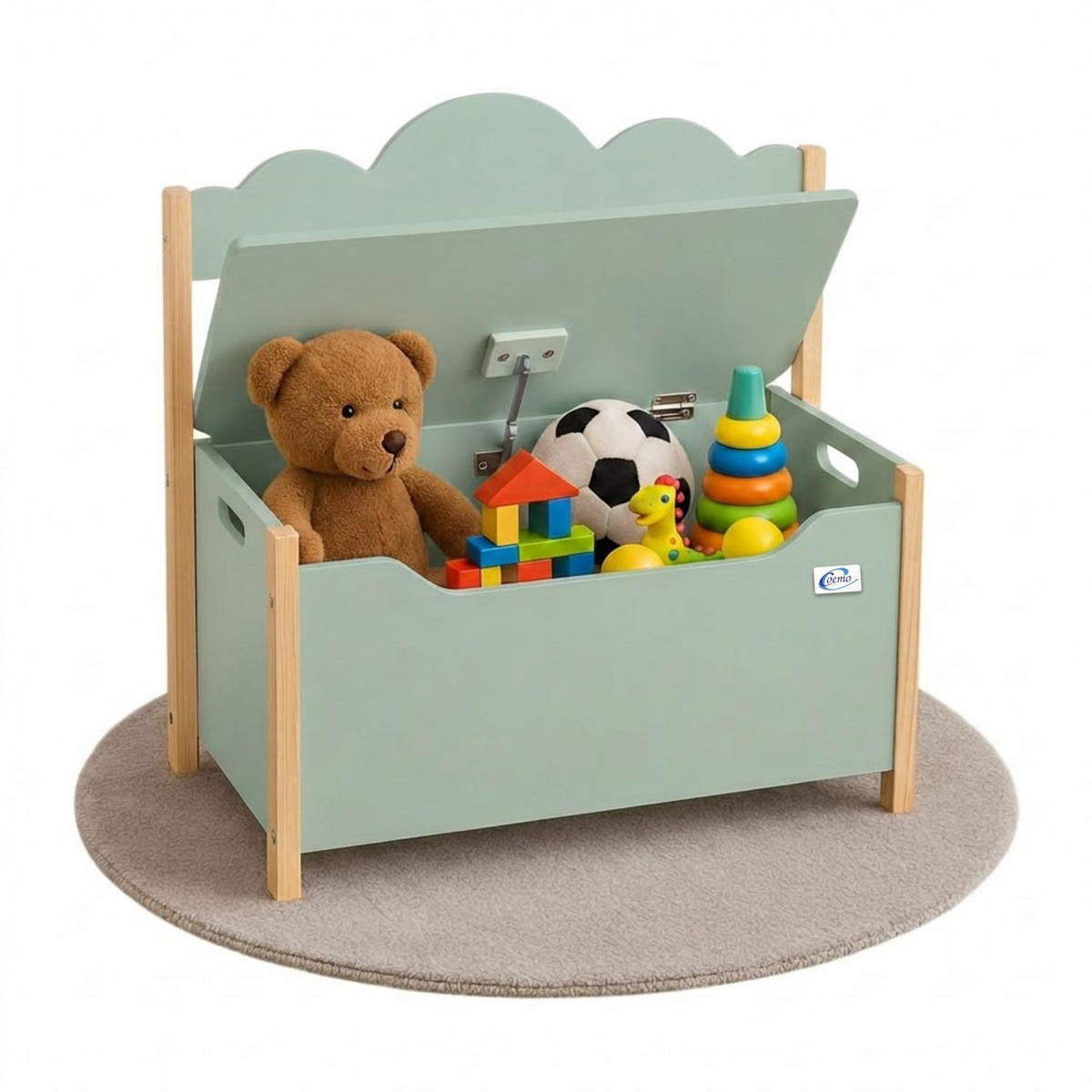 KINDERSITZBANK TRUDI Spielzeugtruhe in Weiß - Weiß, Holzwerkstoff (26/55/60cm) - Coemo