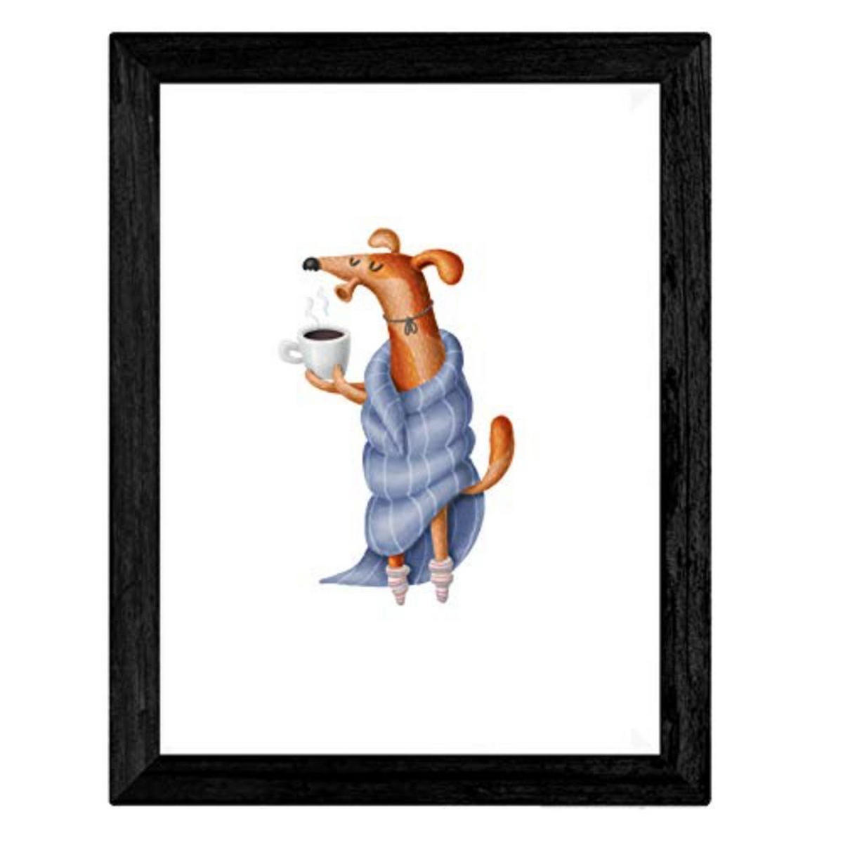 POSTER Set mit 4 erwachsenen Hunden A4 Rahmenlos - Klar, Papier (29.7/3cm) - Nacnic