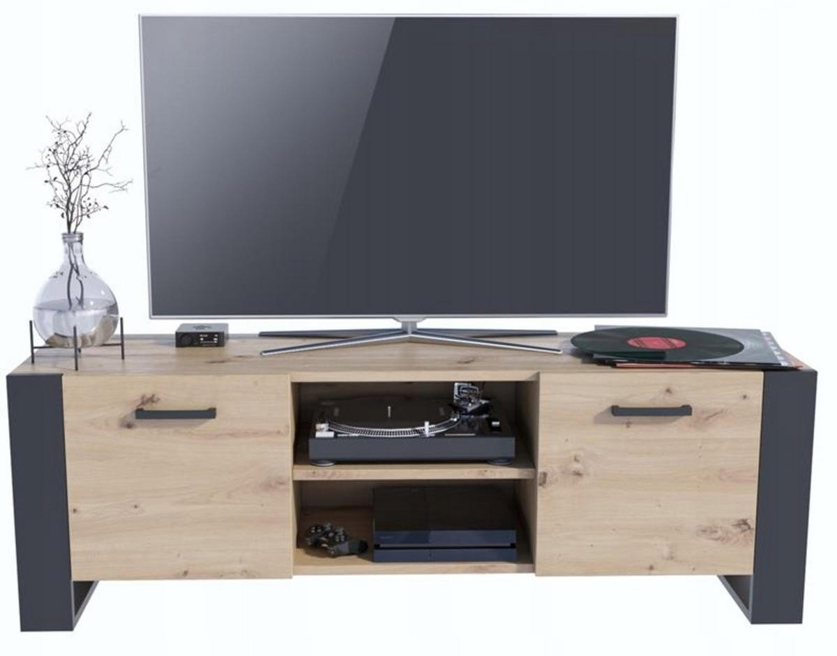 FERNSEHKOMMODE ALBA BIS Artisan Eiche 185/43,6/50 cm - Eiche Artisan, Holzwerkstoff (150/50/43.6cm) - Matkam Möbel