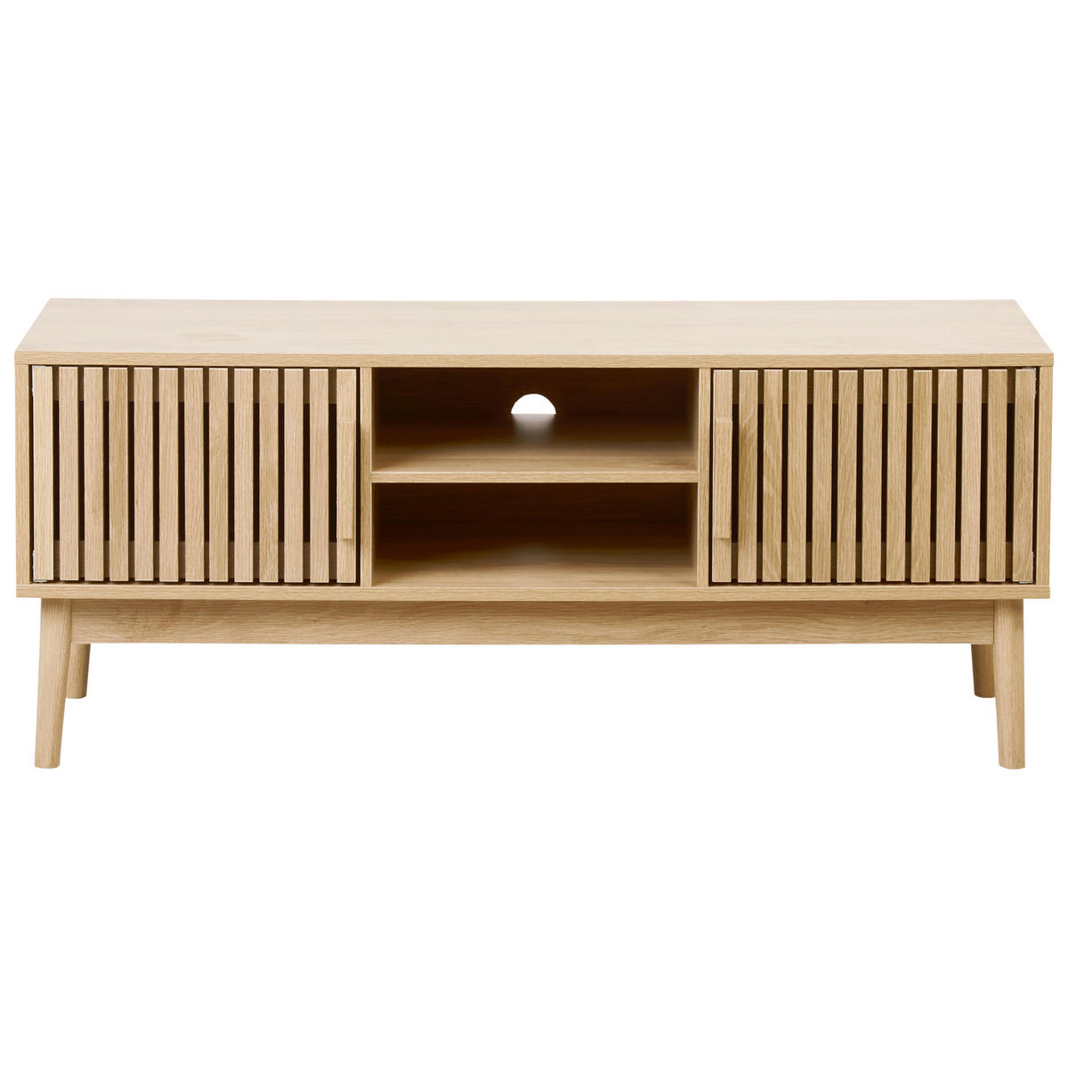 TV STOLEK Světle hnědý Lynwood - hnědá, kompozitní dřevo (117/48/40cm) - Beliani