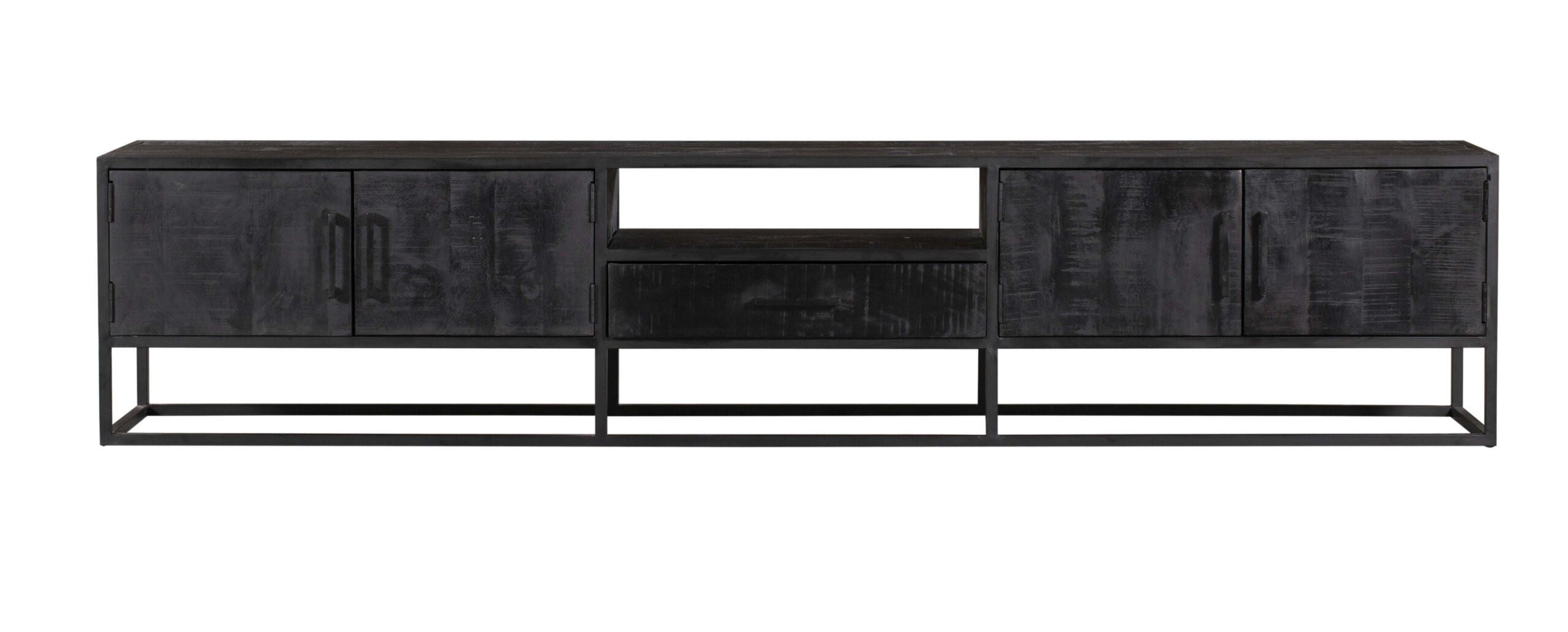 TV-MÖBEL Denver Schwarz 45/240/50 cm - Schwarz, Holz (240/50/45cm) - Starfurn