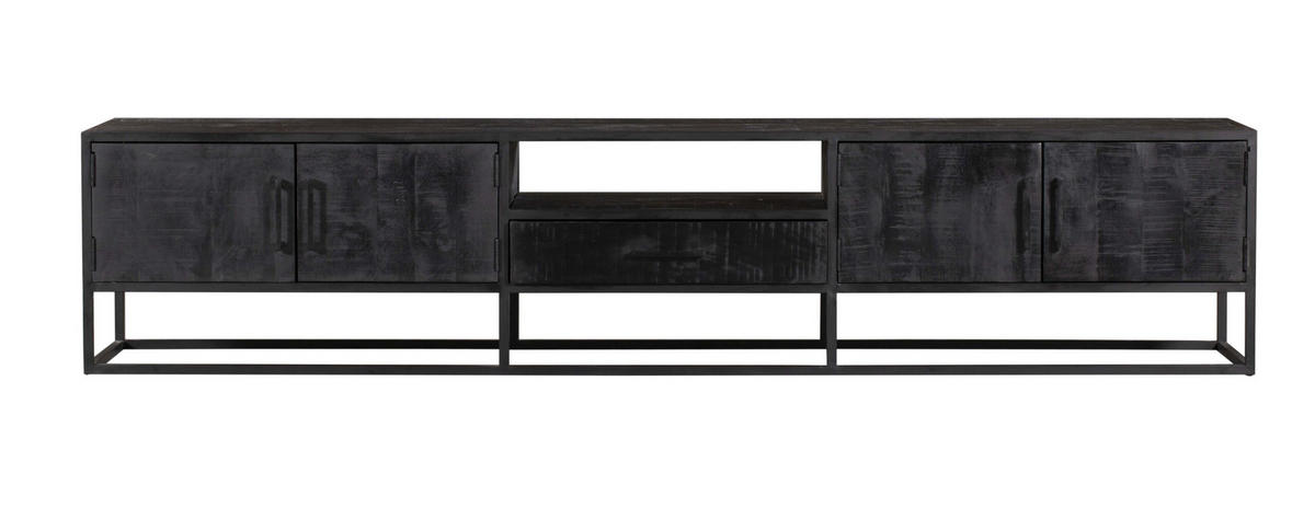 TV-MÖBEL Denver Schwarz 45/240/50 cm - Schwarz, Holz (240/50/45cm) - Starfurn