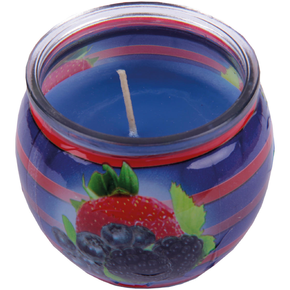 DUFTKERZEN Glas 6er-Pack Mixed Berries - Blau, Naturmaterialien (7/6cm)