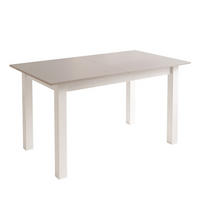 ESSTISCH ARTON 140-195 cm für 6-8 Personen - Beige/Weiß, Holzwerkstoff/Metall (140/80/77cm) - Lookway