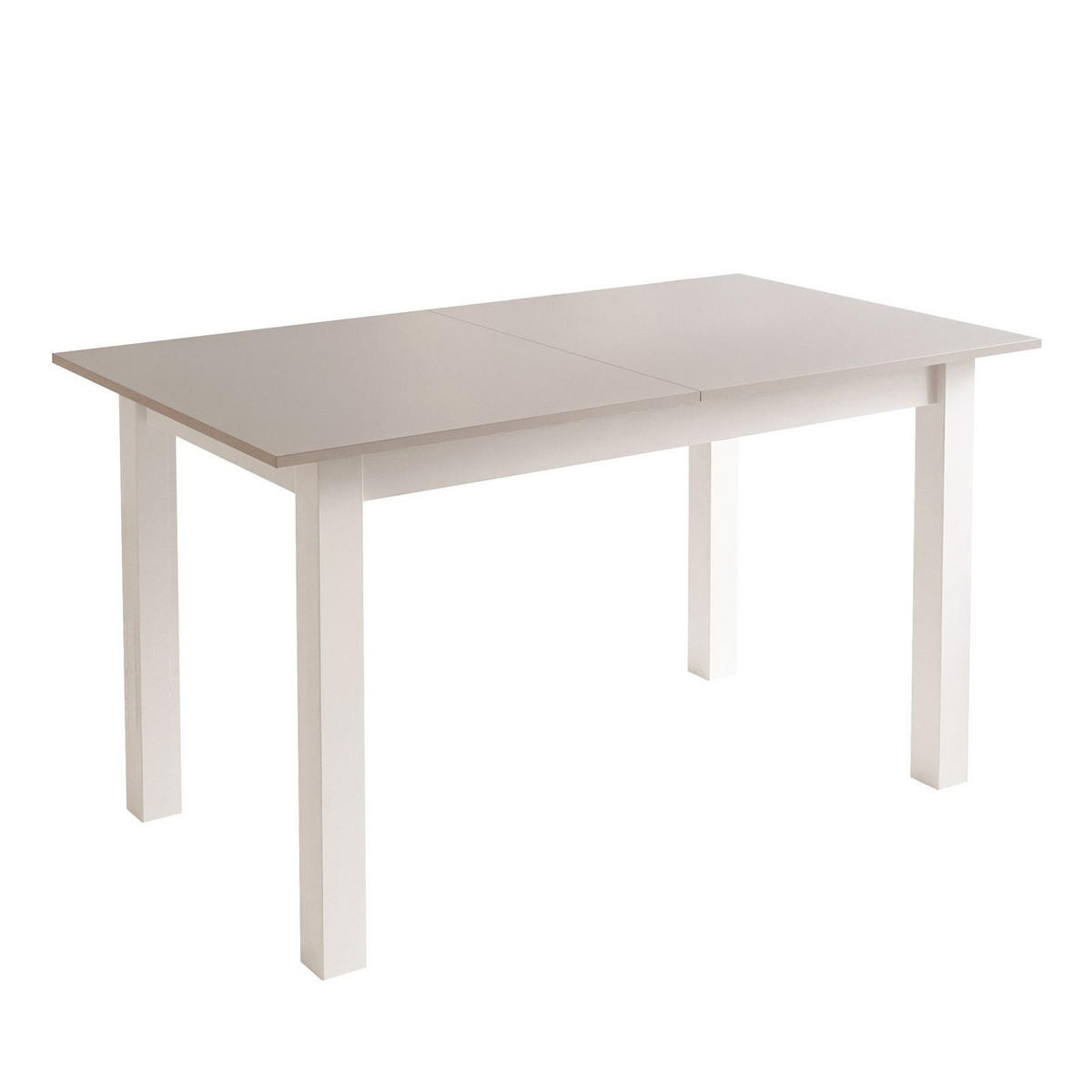 ESSTISCH ARTON 140-195 cm für 6-8 Personen - Beige/Weiß, Holzwerkstoff/Metall (140/80/77cm) - Lookway