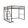 HOCHBETT - 140 x 200 cm - Metall & MDF - Naturfarben & Schwarz - JOGUI - Schwarz, Metall - Vente-Unique