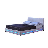 LED BETT ASTEROID - Weiß, 160 x 200 cm - Weiß, Kunststoff - Home Deluxe