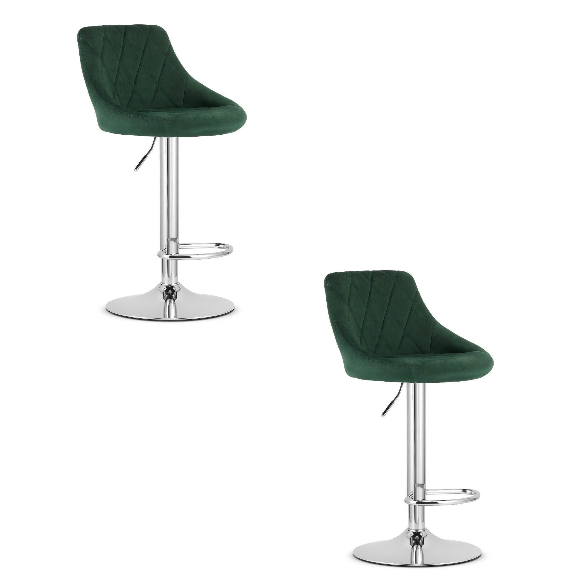 Valora Barhocker Grün, Silber 45.5x105x49 cm