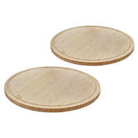 SCHNEIDEBRETT Luigi 2er Set Servierbrett Bambus - Hellbraun, Holz (44/44cm) - SVITA