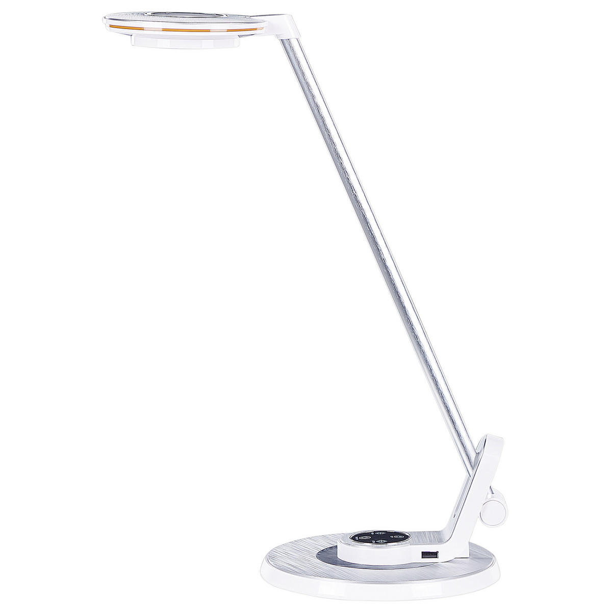 SCHREIBTISCHLAMPE Corvus 19/19/45 cm - Silberfarben, Metall (19/19/45cm) - Beliani