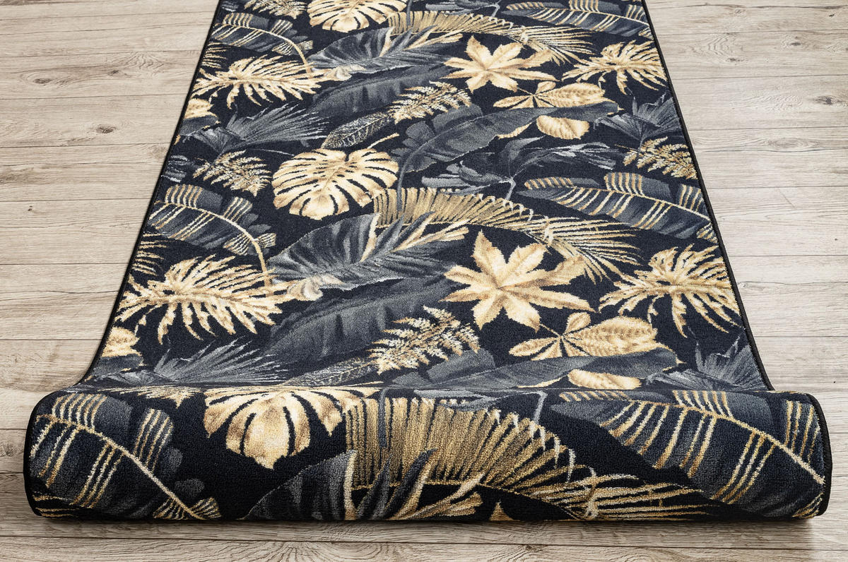 LÄUFER Antirutsch MONSTERA 80/470 cm - Goldfarben, Textil (80/470cm) - rugsX