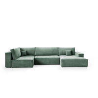 WOHNLANDSCHAFT Pablo Maxi mit Schlaffunktion Grün Cord - Grün, Textil (397/85/148cm) - Bromarkt