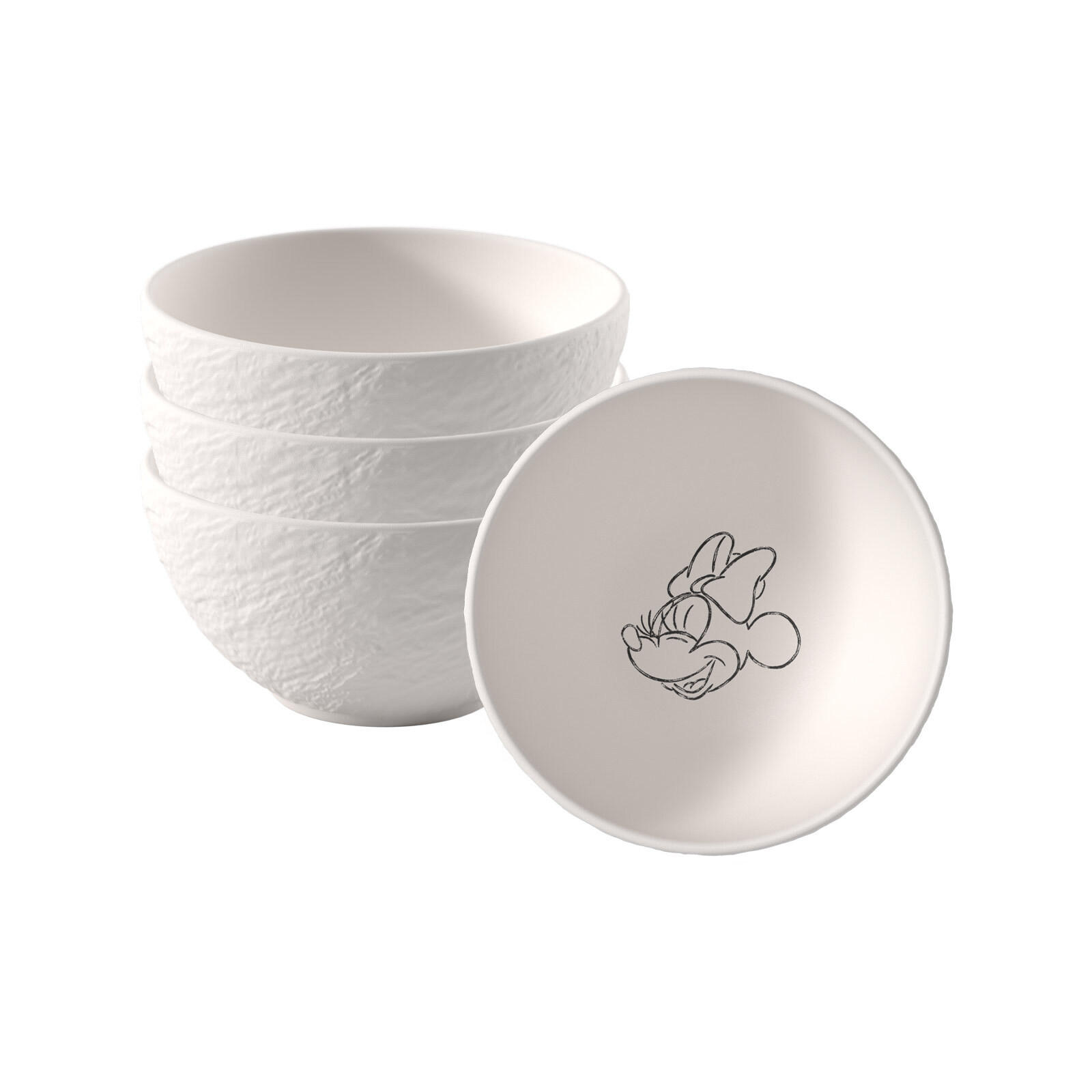 MÜSLISCHALEN Manufacture Rock blanc - Mickey Mouse weiß ø 14 cm 4er Set - Weiß, Keramik (14cm) - Villeroy & Boch