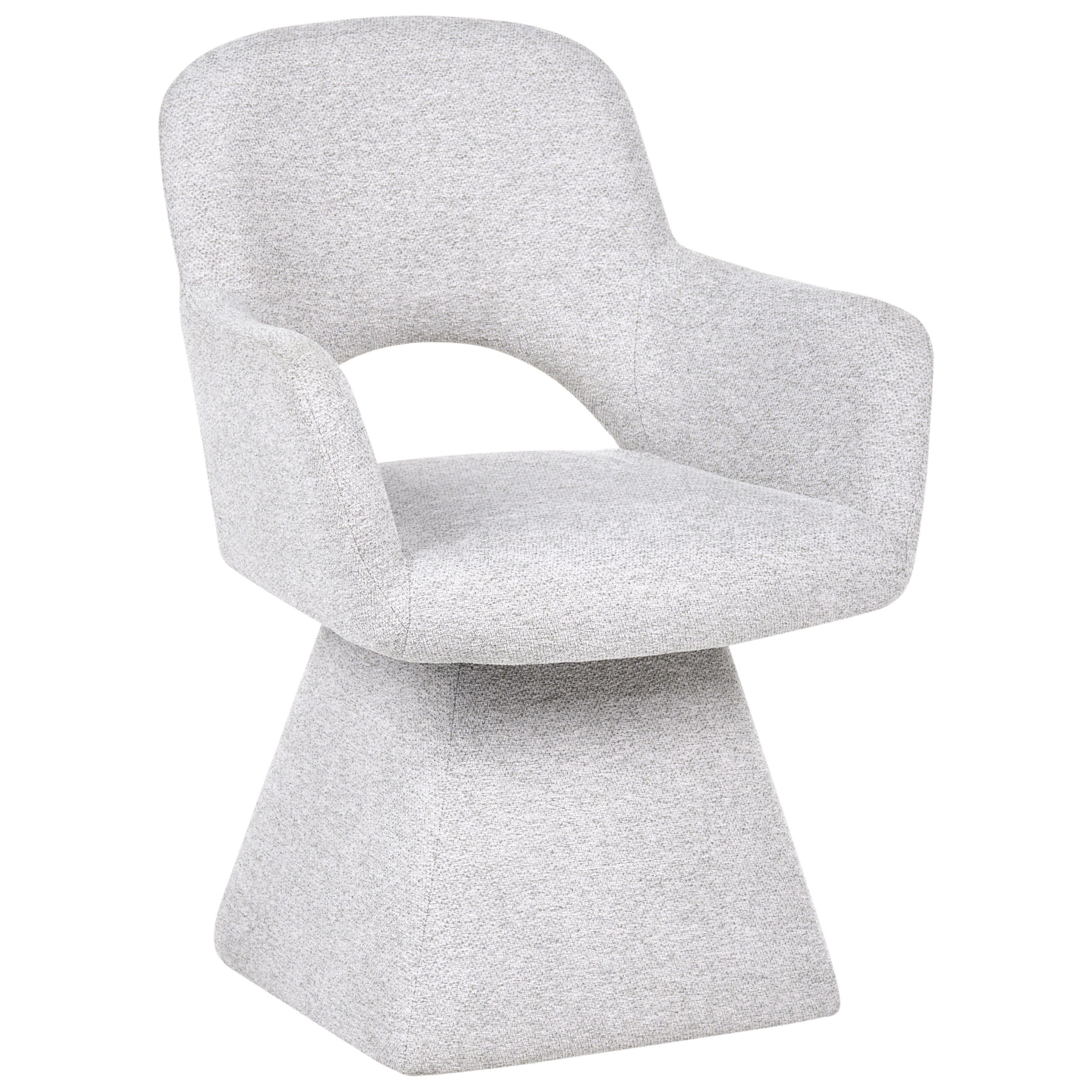 JÍDELNÍ ŽIDLE otočná Látka Světle šedá Vallby - béžová, textil (64/87/64cm) - Beliani