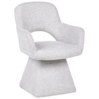 JÍDELNÍ ŽIDLE otočná Látka Světle šedá Vallby - béžová, textil (64/87/64cm) - Beliani