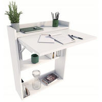 SCHREIBTISCH Klappbarer Wandregal Weiß 70/20/85 cm - Weiß, Holzwerkstoff (20/70/85cm) - Matkam Möbel