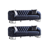 SITZGARNITUR Rocco Anthrazit Stellvariante:3+3 - Anthrazit, Holz (240/80/100cm) - Villa Möbel