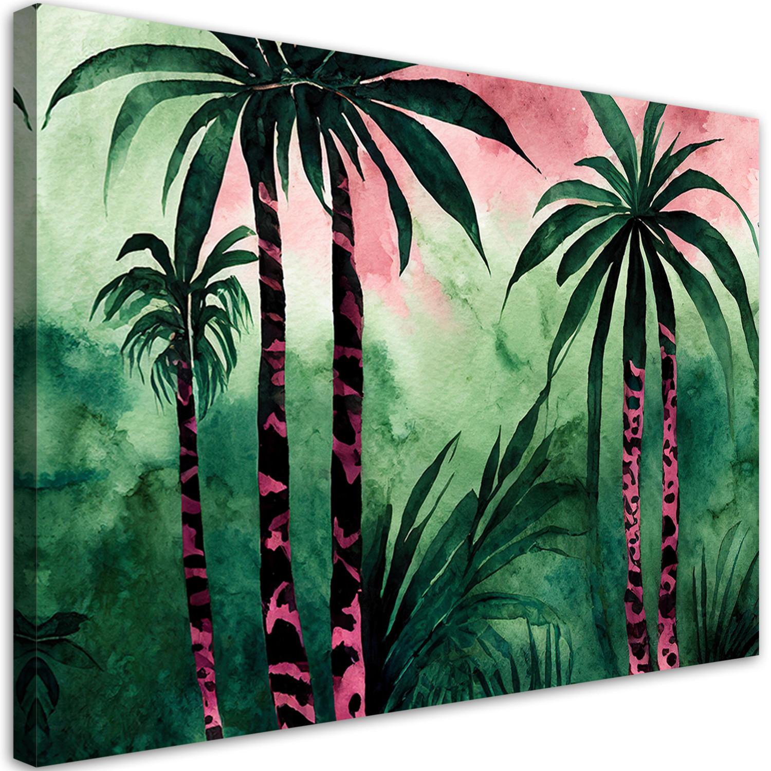 WANDBILD tropen dschungel landschaft - Grün, Textil (60/40cm) - Feeby