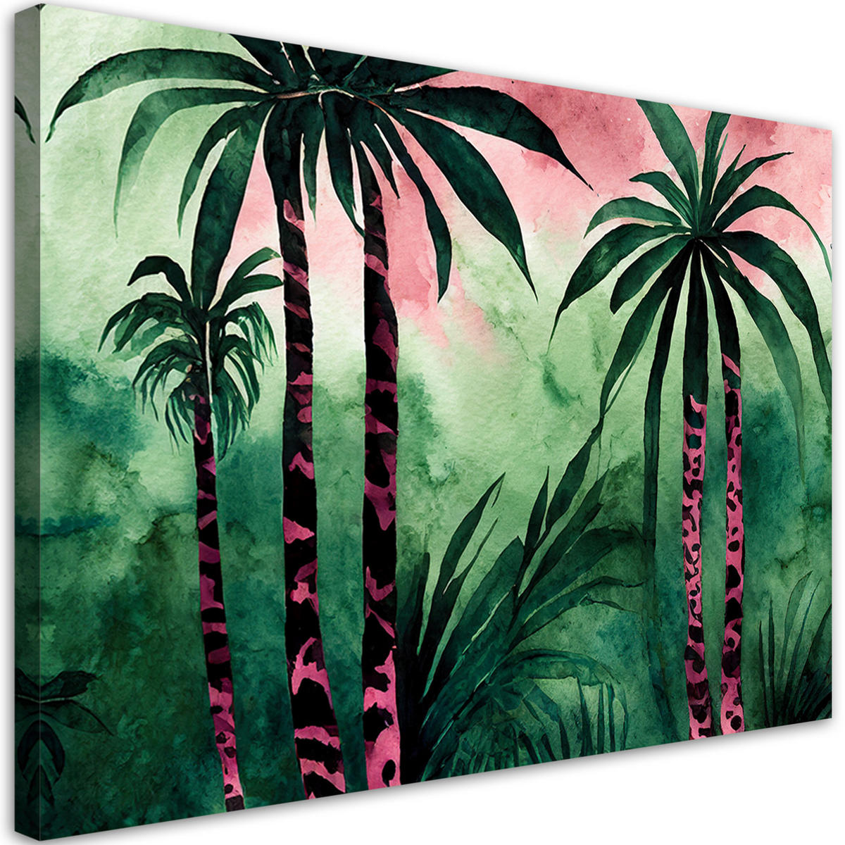 WANDBILD tropen dschungel landschaft - Grün, Textil (60/40cm) - Feeby