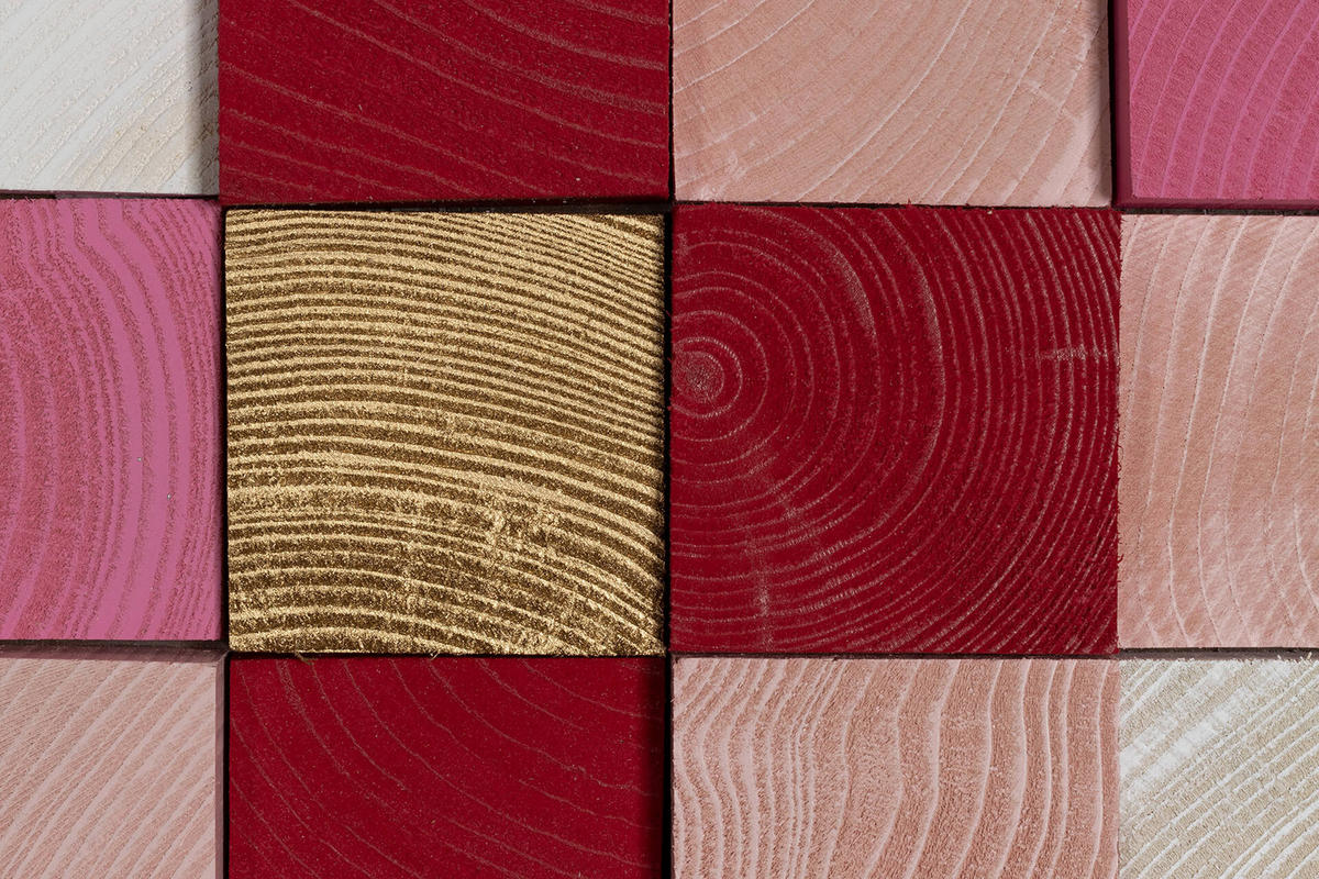 HOLZBILD Rot 75/75 cm - Rot, Holz (7/75cm) - KUNSTLOFT