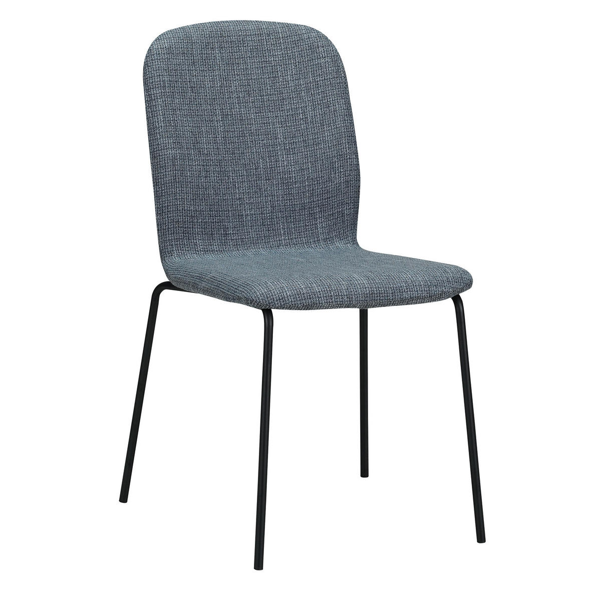 STUHL ENNA Stoffbezug Metallbeine 4er Set Grau - Grau, Textil/Metall (50/85/58cm) - Albatros