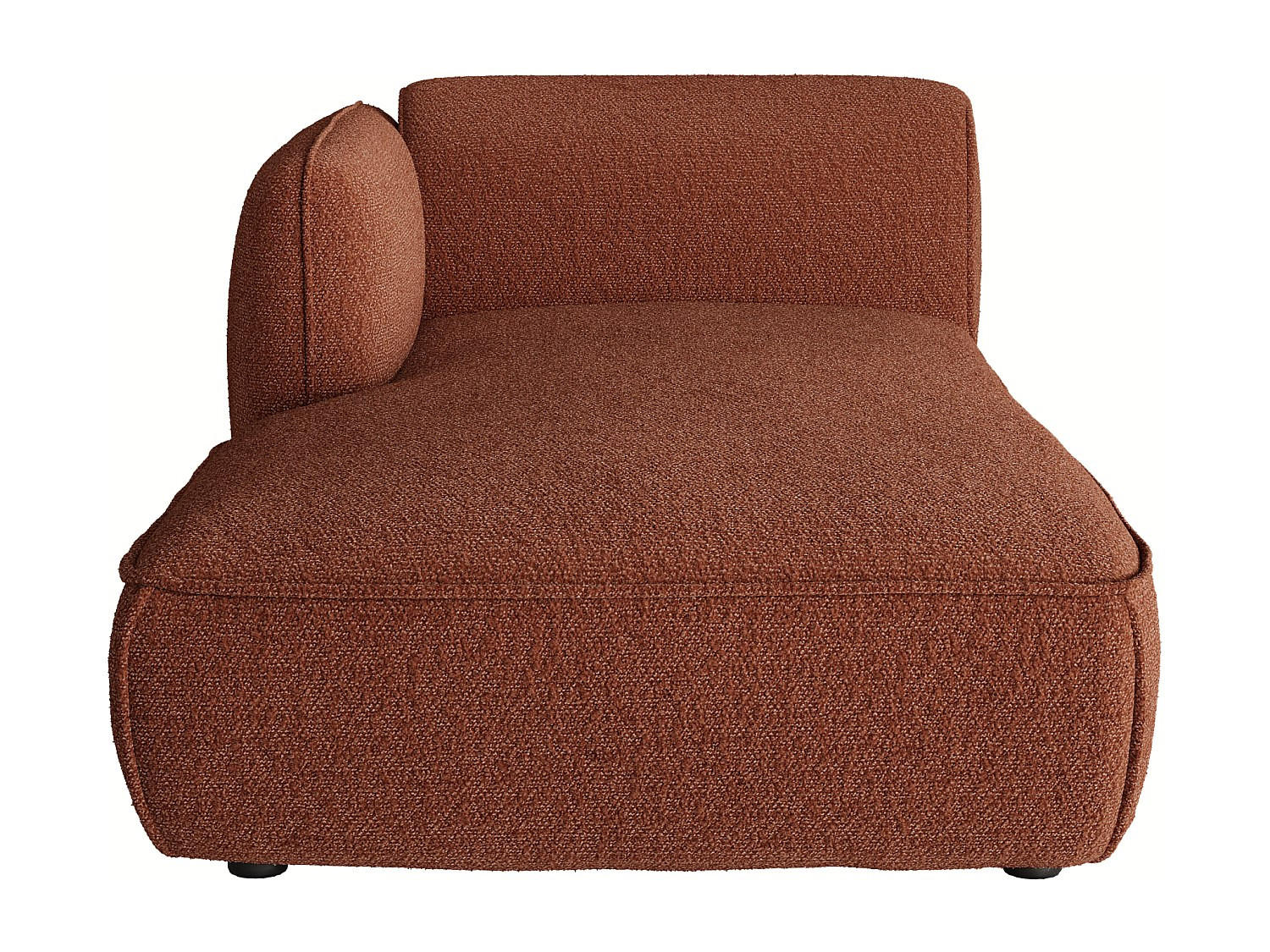RECAMIERE ohne Schlaffunktion - 1 Person - stoff - terracotta Camilio - Terracotta, Textil (107/74/165cm) - Vente-Unique