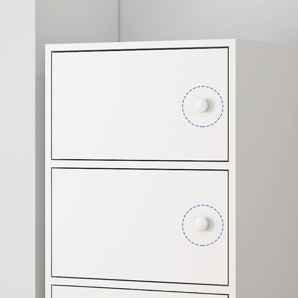 KOMMODE weiß 30/40/102 cm - Weiß, Holz (40/102/30cm) - Rebiko