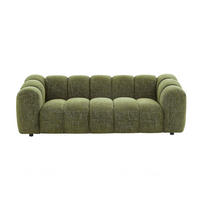 SOFA - 3 Personen - stoff - grün Nelimar - Grün, Kunststoff/Textil (220/73/96cm) - Vente-Unique